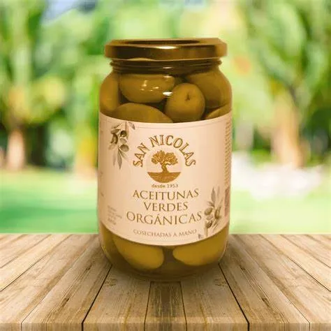 Aceitunas Verdes Orgánicas San Nicolás 250 grs.